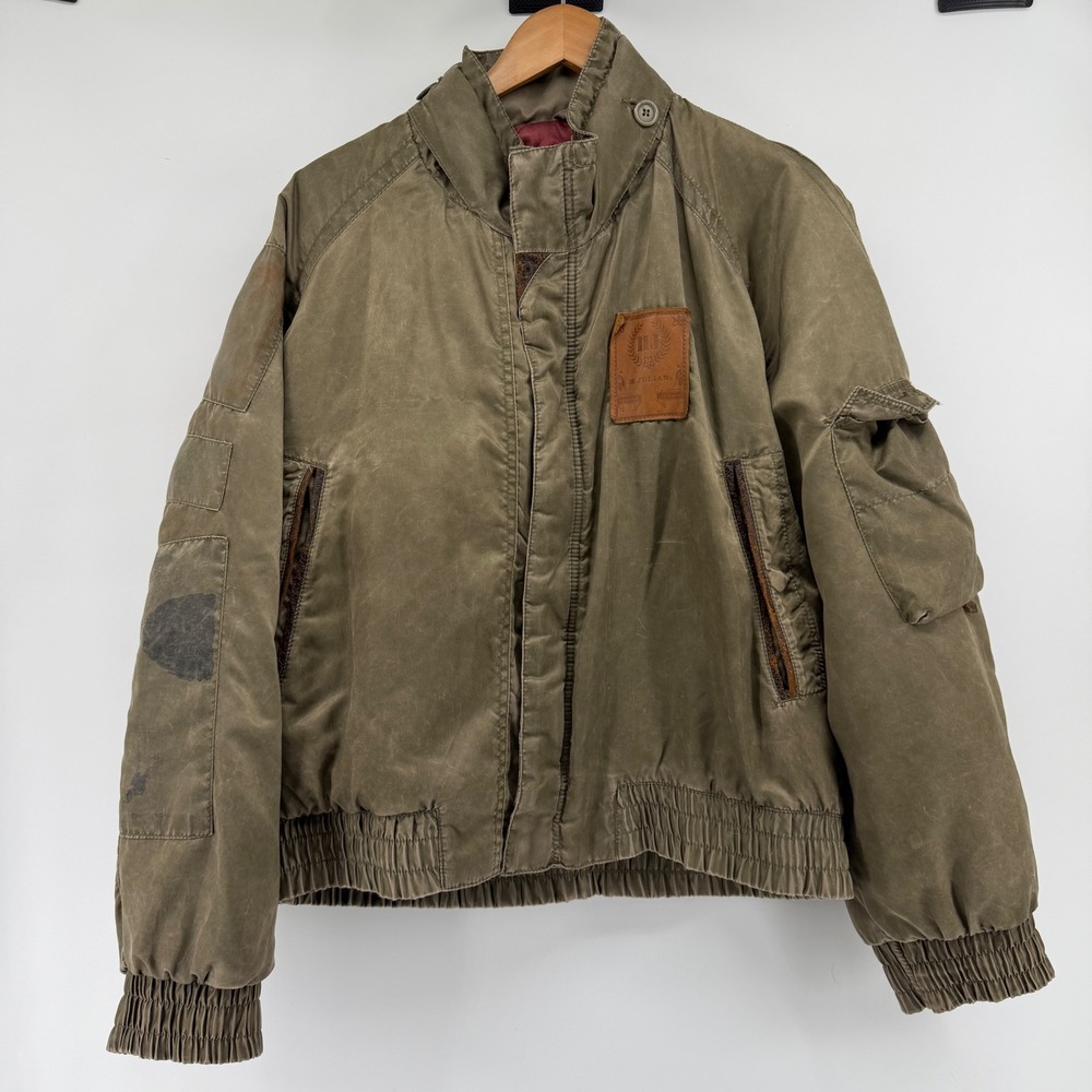 Vintage M. Julian Airborne Type Flight Jacket Olive Drab Bomber Size 36 228151
